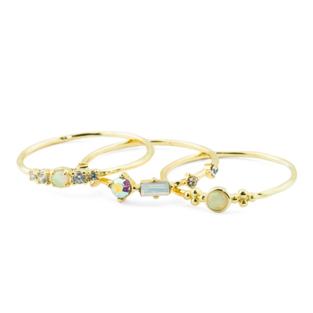 Gorjana 18k gold plated ring set